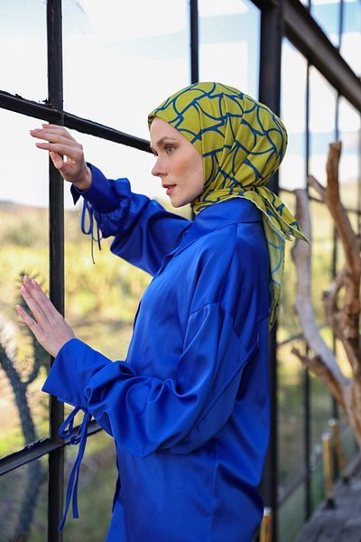 İpekhan Μαλακό κασκόλ Boheme Collection Oil Green 1175-13