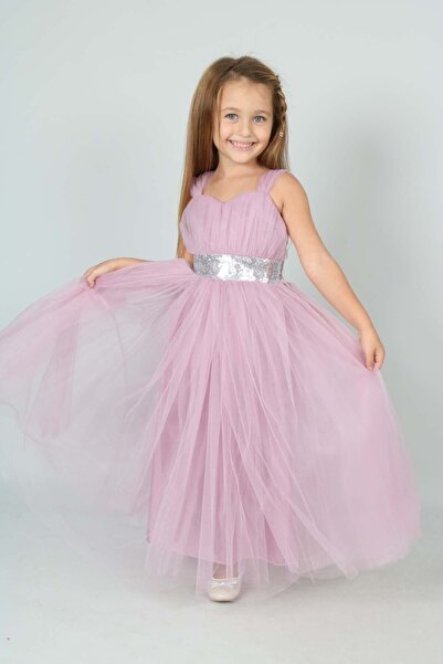 Asortix Κοριτσίστικες παγιέτες με κέντημα στην πλάτη ελαστικό βραδινό φόρεμα ...