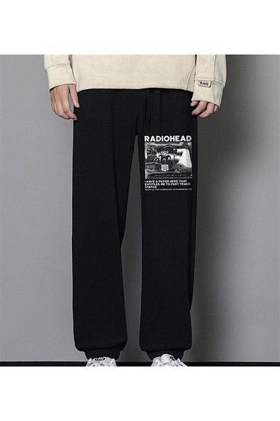 Touz Moda Rock Series Radiohead Printed Oversize Unisex Μαύρο Φούτερ