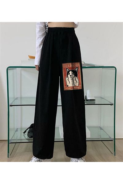 Touz Moda Κάνω αυτό που θέλω εμπριμέ μαύρο φούτερ Unisex Oversize