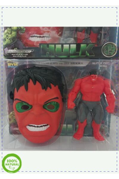 OMZ KIRMIZI HULK MASKE FİGÜR IŞIKLI Kız Cocuk Erkek Cocuk Oyuncak Egitici Oyu...