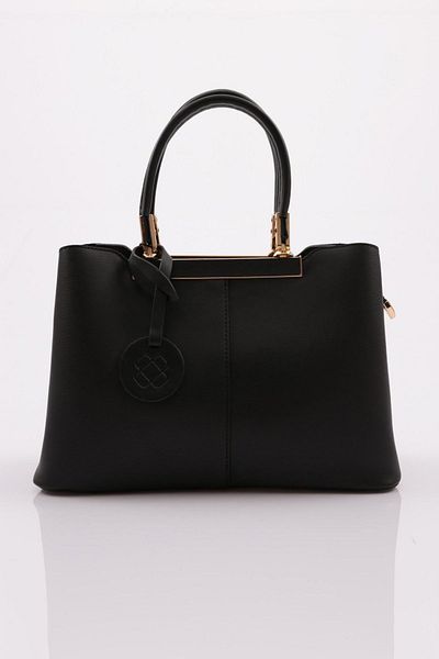 DGN Classic Women's Bag with Black Metal Handles - 15672856