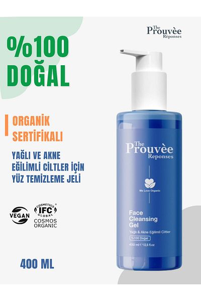 The Prouvee Reponses 100% Natural Facial Cleansing Gel 400 ml(For Oily and Acne Prone Skin)