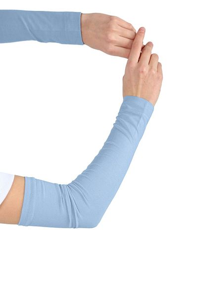 Ecardin Baby Blue Practical Hijab Combed Cotton Prayer Sleeve - Sleeve