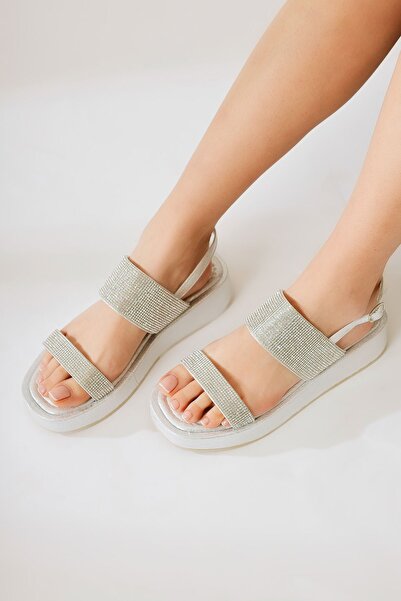 Limoya Cisela Silver Stone Banded Women's Sandals Opportunity Product