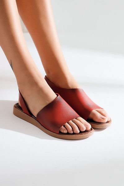 Limoya Genuine Leather Kaia Red Women's Sandals