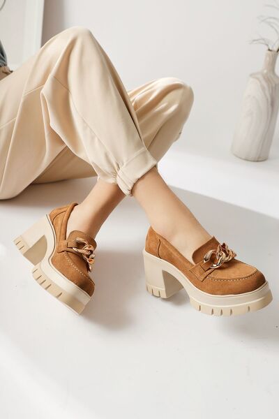 Limoya Дамски мокасини на платформа от велур Majnor Mink