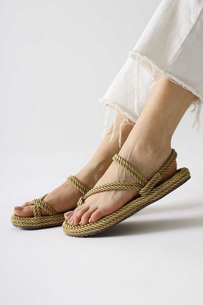 Limoya Sandale de damă Harley Gold Flip Flop Rope