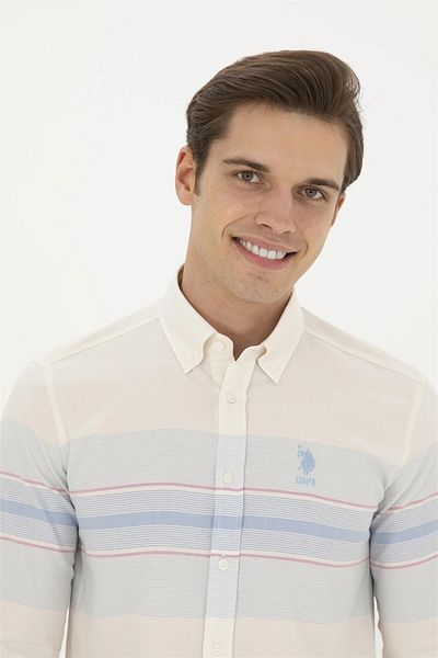 U.S. Polo Assn. Ανδρικό αθλητικό πουκάμισο Polo U.S. - Σκούρο μπλε, κανονική εφαρμογή G08GLL004.000.1831534 Otsa 032