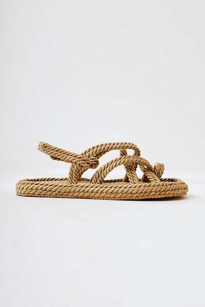 Limoya Sandale de damă Marlene Gold Cross Rope