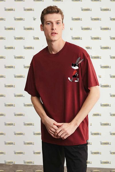aynewmoda Голяма тениска - Cool Rabbit Printed
