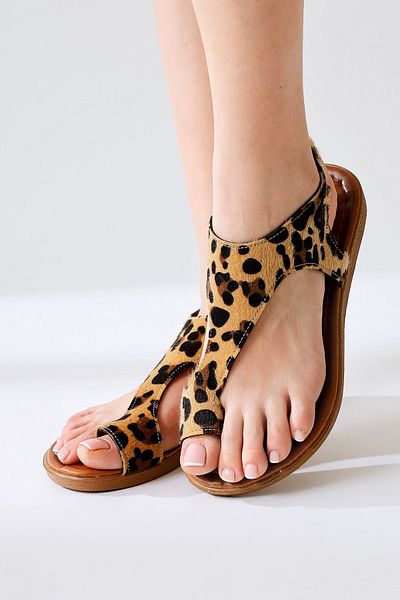 Limoya Sandale de damă Laili din piele naturală cu model leopard