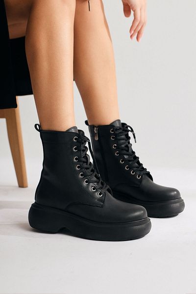 Limoya Eula Black Lace Up Γυναικείες Μπότες, Γυναικεία Μποτάκια