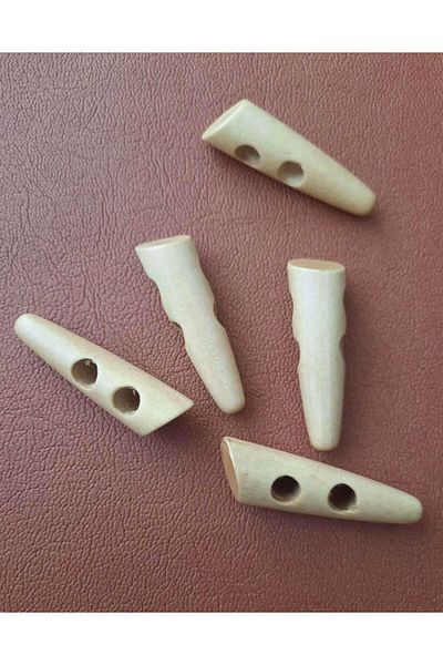 Beyna 5 cm Cream Colored Natural Wood Course's Board - Shepherd Button, 1 Pack of 10 Pieces