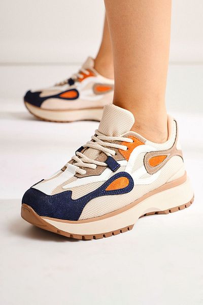 Limoya Gerdh Beige Tricoturi-pantofi sport pentru femei, pantofi sport