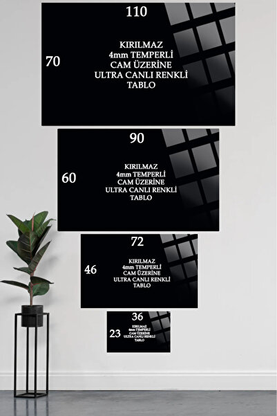 TAULART Aslan Ailesi Leo Family 4mm Kırılmaz Temperli Yüksek Çözünürlüklü Cam Tablo