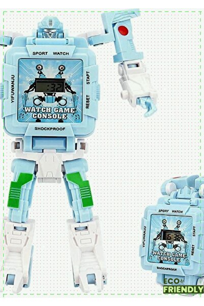 OMZ Dönüşebilen Robot Saat Oyun Konsolu Kız Cocuk Erkek Cocuk Egitici Montessori Oyuncaklar