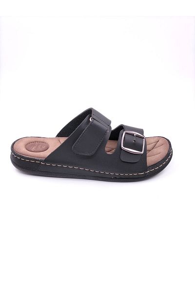 Apella Lord Velcro Black Slippers