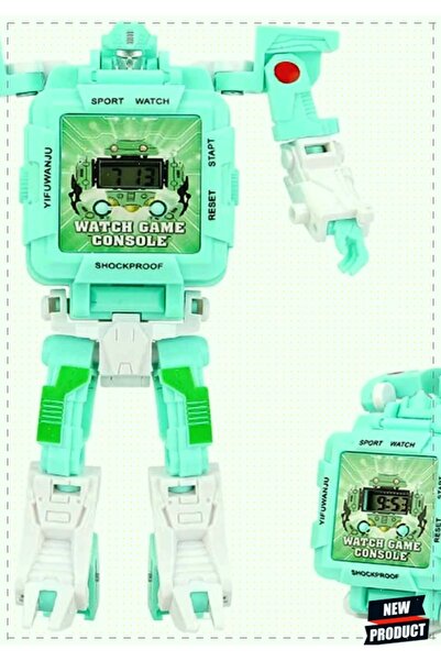 OMZ Dönüşebilen Robot Saat Oyun Konsolu Kız Cocuk Erkek Cocuk Egitici Montessori Oyuncaklar