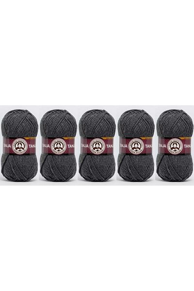 Ören Bayan Tanja Hand Knitting Thread 100 gr 5 Pieces Color 009 Dark Gray