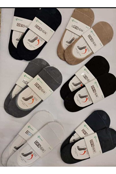 Design Socks WOMEN'S SILICONE SEAMLESS BAMBOO NYLON-FREE SHOES 6-PACK