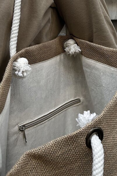 feinas Jüt Kanvas Çanta (47X44X10CM - 10CM ALT KÖRÜK)