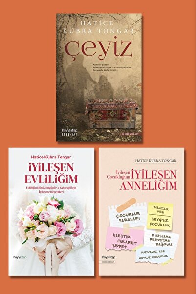 hayykitap Hatice Kübra Tongar 3 lü Set / Çeyiz - İyileşen Evliliğim - İYİLEŞE...