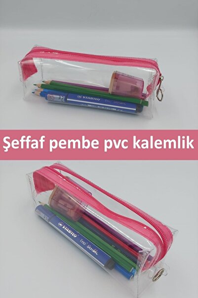 çamdertekstil Cutie pentru creion din PVC transparent Suport pentru stilou cu...