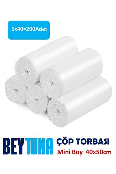 Beytuna Mini Size 40X50 Garbage Bag Garbage Bag 40X50 5 Rolls 200 Pieces