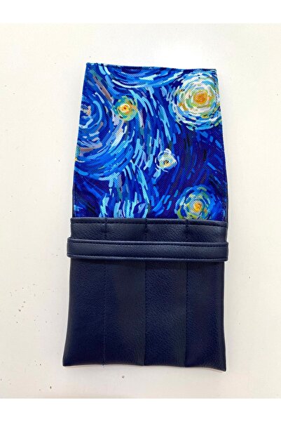 TALKING DREAMS Van Gogh Patterned Dark Blue 4-Piece Pen Set