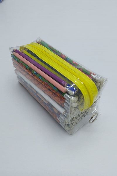 Togin Paint Pen Box Single Compartment Transparent Yellow Pen Holder
