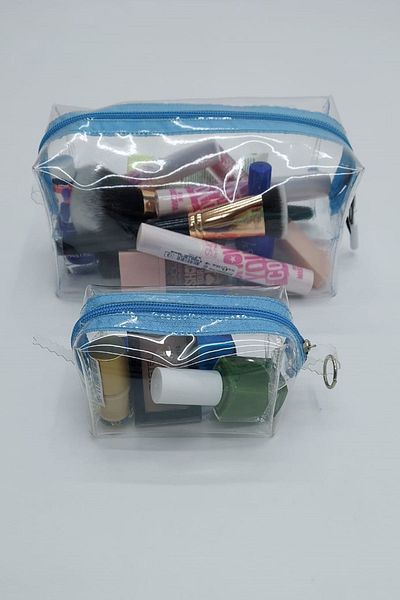 çamdertekstil Turquoise Matryoshka Makeup Bag 2 Multi-Purpose Bags
