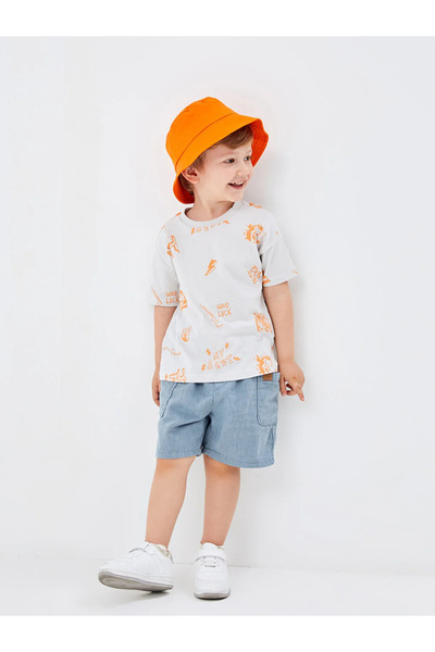 LC Waikiki Elasticated Waist Printed Baby Boys' Shorts