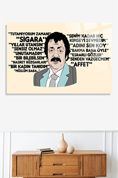 TAULART Masa de lux Müslüm Gürses din sticlă temperată de înaltă rezoluție, r...