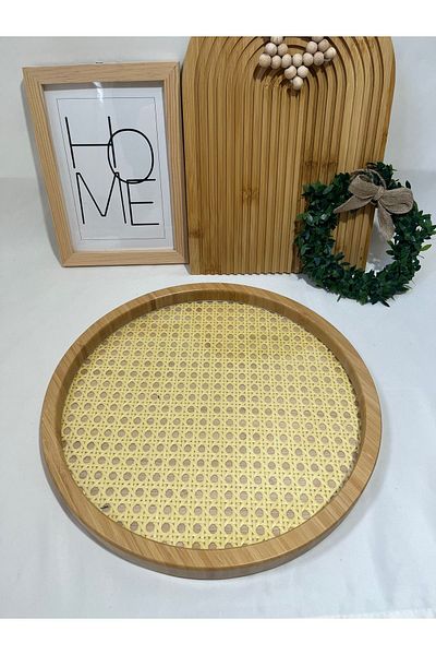 Mirilliahome Bamboo Hazeran Presentation Tray, Decorative Presentation Tray, Hazeran Tray