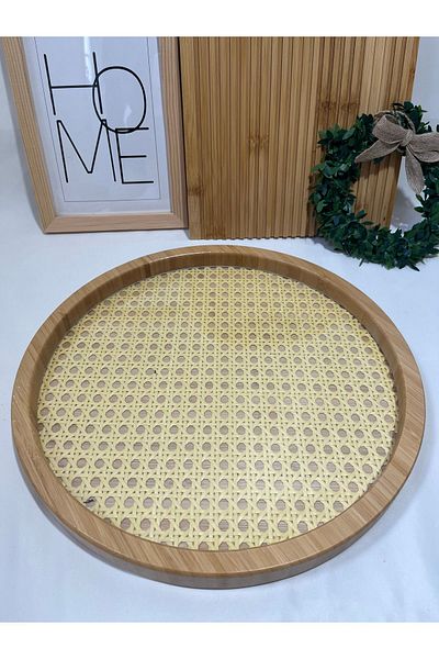 Mirilliahome Bamboo Hazeran Presentation Tray, Decorative Presentation Tray, Hazeran Tray