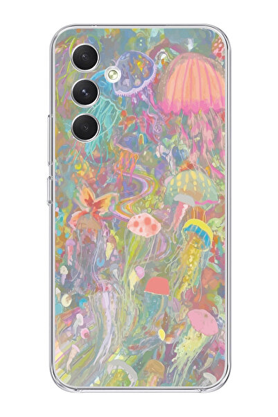 SUPER FRAME Samsung Galaxy A35 Uyumlu Deniz Anası Tasarımlı Şeffaf Telefon Kı...