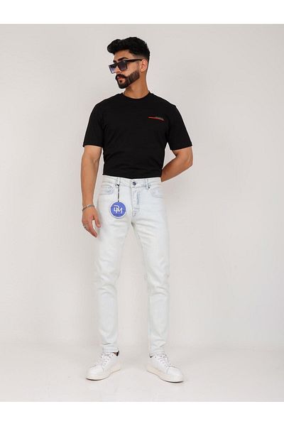 d&m 1988 jeans dezeer man jeans Men's Denim Skinny Fit Molded White Jeans