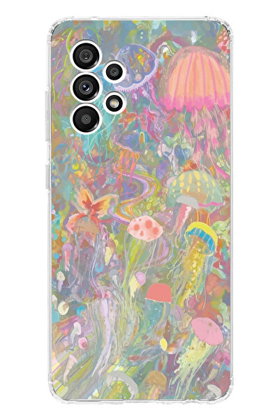 SUPER FRAME Samsung Galaxy A23 Uyumlu Deniz Anası Tasarımlı Şeffaf Telefon Kı...