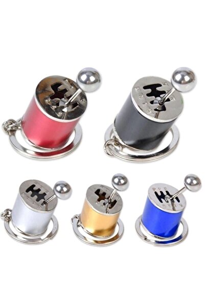 naque Metal Anahtarlık Hareketli Araba Vites Anahtarlık Altı Hız Dişli Shifter Topuzu