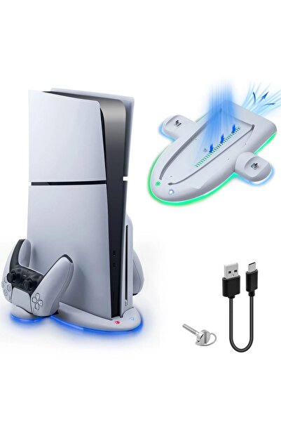 beboncool Ps5 Slim Disk Ps5 Slim Dijital Uyumlu Rgb Işıklı Joystick Şarj Soğu...