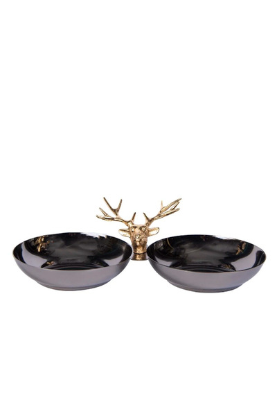 MIARIK DESIGN & DEKORASYON Pirinç Kulplu 2'lI Çerezlik