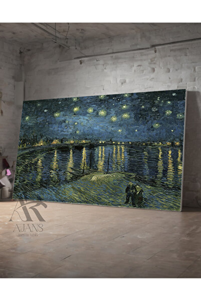 AR AJANS KANVAS TABLO Pictură decorativă pe pânză de noapte înstelată Van Gog...