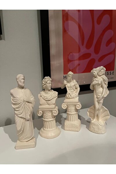ALCSTORE İmosas Yunan Heykel Biblo 4'lü Set