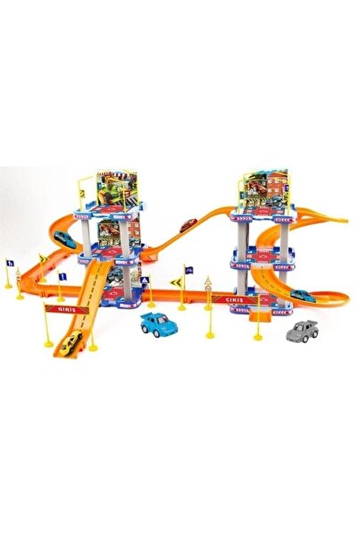Erdem Oyuncak Parking Garage Play Set 6 Katlı Oyuncak Otopark Süper Garaj Seti 2 Araç Dahil Aksesuarlı 2in1 Model