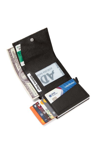 Newish Πορτοφόλι Adelina Unisex Automatic Slide Mechanism Card Holder