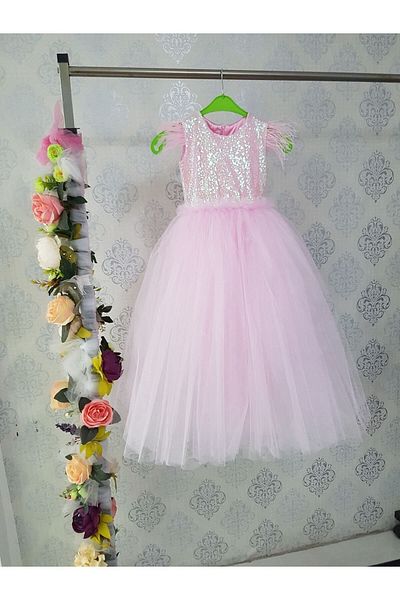 Kidstore Rochie lungă pentru fetiță cu fundă la spate