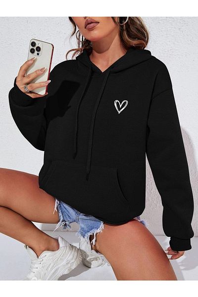 DAXİS Sportwear Company Φούτερ με κουκούλα Unisex με στάμπα