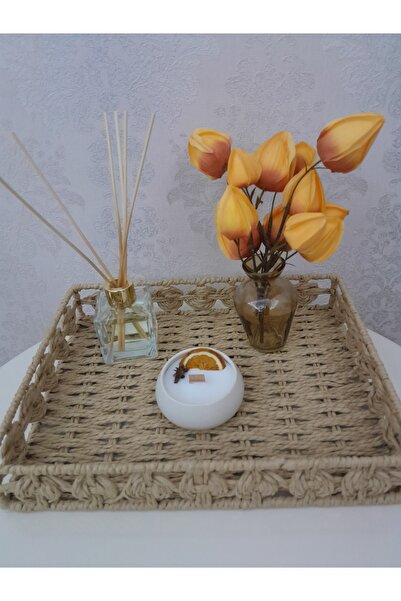 Mia Home Candle %100 Soya Wax Natural Mum – Orange