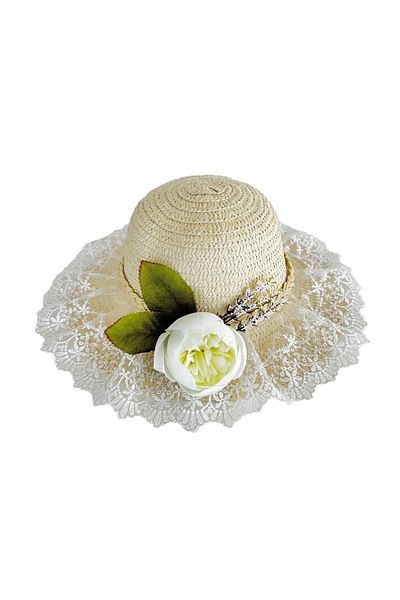 By Piera Straw Girl's Hat - Lacy, Model 6288